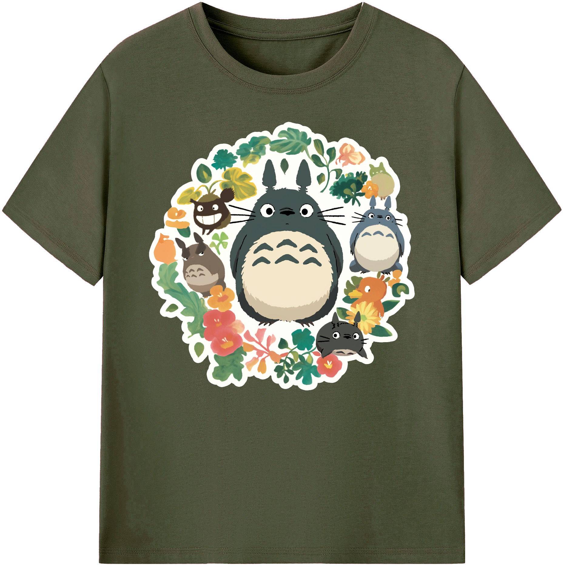 （画像用） となりのトトロ 草壁メイ 草壁サツキ My Neighbor Totoro Satsuki Kusakabe Mei Kusakabe 綿100％ メンズ半袖Tシャツ｜肌触りやわらか＆通気性